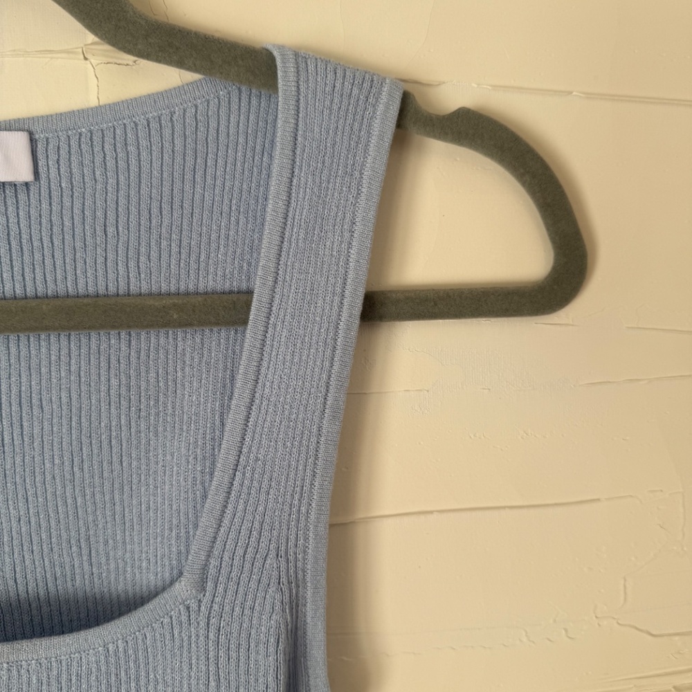 INTERMIX | Ribbed Tie-Back Tank Top | Size S - Picture 4 of 7